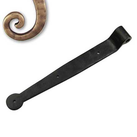Seaside Shutters [S2-301-05] Cast Brass Shutter Strap Hinge - Bean End - Antique Brass Finish - 1 1/4" W x 10" L - 3/4" Offset