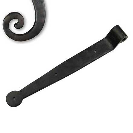 Seaside Shutters [S2-301-10B] Cast Brass Shutter Strap Hinge - Bean End - Oil Rubbed Bronze Finish - 1 1/4" W x 10" L - 3/4" Offset