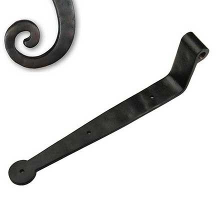 Seaside Shutters [S2-303-10B] Cast Brass Shutter Strap Hinge - Bean End - Oil Rubbed Bronze Finish - 1 1/4" W x 10" L - 2 1/4" Offset