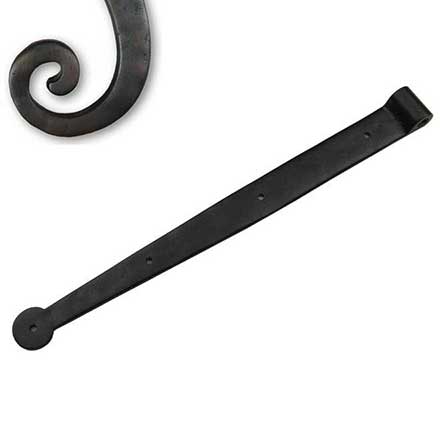 Seaside Shutters [S2-400-10B] Cast Brass Shutter Strap Hinge - Bean End - Oil Rubbed Bronze Finish - 1 1/4" W x 14" L - 0" Offset