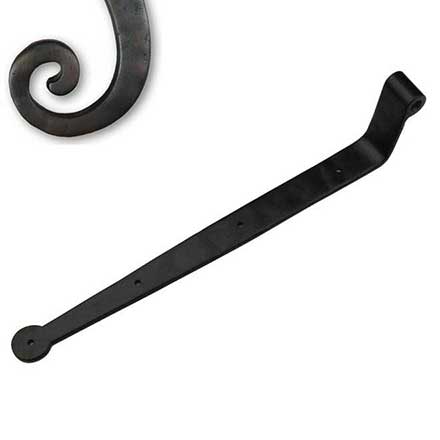 Seaside Shutters [S2-403-10B] Cast Brass Shutter Strap Hinge - Bean End - Oil Rubbed Bronze Finish - 1 1/4" W x 14" L - 2 1/4" Offset