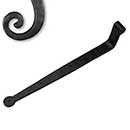 Seaside Shutters [S2-403-10B] Cast Brass Shutter Strap Hinge - Bean End - Oil Rubbed Bronze Finish - 1 1/4" W x 14" L - 2 1/4" Offset