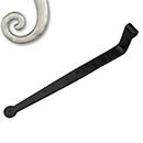 Seaside Shutters [S2-403-15] Cast Brass Shutter Strap Hinge - Bean End - Satin Nickel Finish - 1 1/4" W x 14" L - 2 1/4" Offset