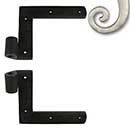 Seaside Shutters [S3-100-15] Cast Brass Shutter L Strap Hinge - New York Style - Satin Nickel Finish - 0&quot; Offset - Pair