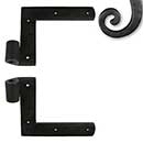 Seaside Shutters [S3-102-10B] Cast Brass Shutter L Strap Hinge - New York Style - Oil Rubbed Bronze Finish - 1 1/4&quot; Offset - Pair