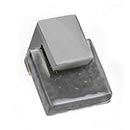 Sietto [K-1202-PC] Glass Cabinet Knob - Affinity Series - Slate Gray Glass - Polished Chrome Base - 1 1/4" Sq.