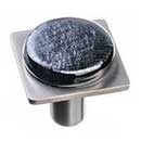 Sietto [M-1302-SN] Glass Cabinet Knob - Geometric Series - Irid Black - Satin Nickel Base - 1 1/4&quot; Sq.