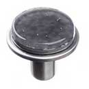 Sietto [R-1301-SN] Glass Cabinet Knob - Geometric Series - Slate Gray - Satin Nickel Base - 1 1/4" Dia.