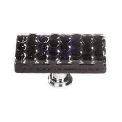 Sietto [LK-902-ORB] Glass Cabinet Knob - Texture Series - Black Honeycomb Glass - Oil Rubbed Bronze Base - 2" L