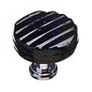 Sietto [R-802-ORB] Glass Cabinet Knob - Texture Series - Black Reed Glass - Oil Rubbed Bronze Base - 1 1/4" Dia.