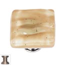 Sietto [K-226-SN] Handmade Glass Cabinet Knob - Skinny Glacier - Sesame - Satin Nickel Base - 1 1/4&quot; Sq.