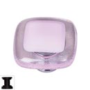 Sietto [K-717-ORB] Handmade Glass Cabinet Knob - Reflective - Pink - Oil Rubbed Bronze Base - 1 1/4" Sq.