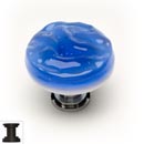 Sietto [R-219-ORB] Handmade Glass Cabinet Knob - Glacier - Sky Blue - Oil Rubbed Bronze Base - 1 1/4" Dia.