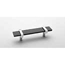Sietto [P-1902-5.5-PC] Glass Cabinet Pull Handle - Adjustable Series - Slate Gray - Polished Chrome Base - (3 1/2") Adjustable C/C - 5 1/2" L