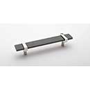 Sietto [P-1902-7-PN] Glass Cabinet Pull Handle - Adjustable Series - Slate Gray - Polished Nickel Base - (5&quot;) Adjustable C/C - 7&quot; L