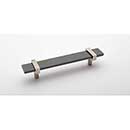Sietto [P-1902-7-SN] Glass Cabinet Pull Handle - Adjustable Series - Slate Gray - Satin Nickel Base - (5&quot;) Adjustable C/C - 7&quot; L
