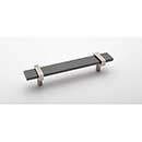 Sietto [P-1902-7-SN] Glass Cabinet Pull Handle - Adjustable Series - Slate Gray - Satin Nickel Base - (5") Adjustable C/C - 7" L