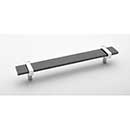 Sietto [P-1902-9-PC] Glass Cabinet Pull Handle - Adjustable Series - Slate Gray - Polished Chrome Base - (7") Adjustable C/C - 9" L