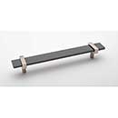 Sietto [P-1902-9-SN] Glass Cabinet Pull Handle - Adjustable Series - Slate Gray - Satin Nickel Base - (7&quot;) Adjustable C/C - 9&quot; L