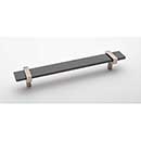 Sietto [P-1902-9-SN] Glass Cabinet Pull Handle - Adjustable Series - Slate Gray - Satin Nickel Base - (7") Adjustable C/C - 9" L