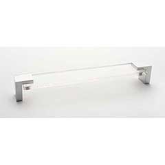 Sietto [P-1200-8-PC] Glass Cabinet Pull Handle - Affinity Series - Oversized - Clear - Polished Chrome Base - 8&quot; C/C - 8 3/8&quot; L