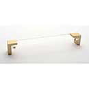 Sietto [P-1200-8-SB] Glass Cabinet Pull Handle - Affinity Series - Oversized - Clear - Satin Brass Base - 8&quot; C/C - 8 3/8&quot; L