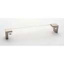 Sietto [P-1200-8-SN] Glass Cabinet Pull Handle - Affinity Series - Oversized - Clear - Satin Nickel Base - 8" C/C - 8 3/8" L