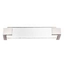 Sietto [P-1200-6-SN] Glass Cabinet Pull Handle - Affinity Series - Oversized - Clear - Satin Nickel Base - 5 5/8&quot; C/C - 6&quot; L