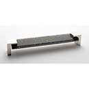 Sietto [P-1202-8-PN] Glass Cabinet Pull Handle - Affinity Series - Oversized - Slate Gray - Polished Nickel Base - 8&quot; C/C - 8 3/8&quot; L
