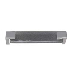 Sietto [P-1202-PC] Glass Cabinet Pull Handle - Affinity Series - Oversized - Slate Gray - Polished Chrome Base - 5 5/8&quot; C/C - 6&quot; L