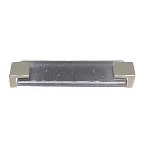 Sietto [P-1202-PN] Glass Cabinet Pull Handle - Affinity Series - Oversized - Slate Gray - Polished Nickel Base - 5 5/8" C/C - 6" L