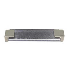 Sietto [P-1202-PN] Glass Cabinet Pull Handle - Affinity Series - Oversized - Slate Gray - Polished Nickel Base - 5 5/8&quot; C/C - 6&quot; L