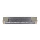 Sietto [P-1202-PN] Glass Cabinet Pull Handle - Affinity Series - Oversized - Slate Gray - Polished Nickel Base - 5 5/8&quot; C/C - 6&quot; L