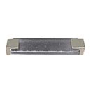 Sietto [P-1202-6-PN] Glass Cabinet Pull Handle - Affinity Series - Oversized - Slate Gray - Polished Nickel Base - 5 5/8" C/C - 6" L