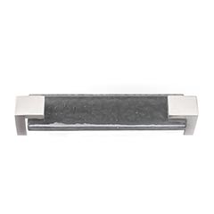 Sietto [P-1202-SN] Glass Cabinet Pull Handle - Affinity Series - Oversized - Slate Gray - Satin Nickel Base - 5 5/8&quot; C/C - 6&quot; L