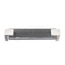Sietto [P-1202-6-SN] Glass Cabinet Pull Handle - Affinity Series - Oversized - Slate Gray - Satin Nickel Base - 5 5/8&quot; C/C - 6&quot; L