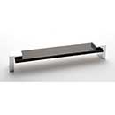 Sietto [P-1203-8-PC] Glass Cabinet Pull Handle - Affinity Series - Oversized - Black - Polished Chrome Base - 8" C/C - 8 3/8" L