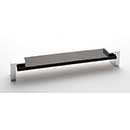 Sietto [P-1203-8-PC] Glass Cabinet Pull Handle - Affinity Series - Oversized - Black - Polished Chrome Base - 8&quot; C/C - 8 3/8&quot; L