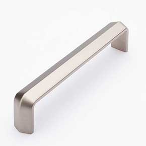 Sietto [P-2003-6-SN] Die Cast Zinc Cabinet Pull Handle - Eternity Series - Oversized - Satin Nickel Finish - 6" C/C - 6 1/4" L