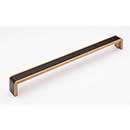 Sietto [P-2000-12-MB-SB] Die Cast Zinc Cabinet Pull Handle - Fusion Series - Oversized - Matte Black & Satin Brass Finish - 12" C/C - 12 3/8" L