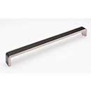 Sietto [P-2000-12-MB-SN] Die Cast Zinc Cabinet Pull Handle - Fusion Series - Oversized - Matte Black &amp; Satin Nickel Finish - 12&quot; C/C - 12 3/8&quot; L