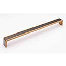 Sietto [P-2000-12-G-SB] Die Cast Zinc Cabinet Pull Handle - Fusion Series - Oversized - Gunmetal &amp; Satin Brass Finish - 12&quot; C/C - 12 3/8&quot; L