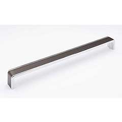 Sietto [P-2000-12-G-PC] Die Cast Zinc Cabinet Pull Handle - Fusion Series - Oversized - Gunmetal &amp; Polished Chrome Finish - 12" C/C - 12 3/8" L