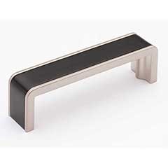 Sietto [P-2000-4-MB-SN] Die Cast Zinc Cabinet Pull Handle - Fusion Series - Standard Size - Matte Black &amp; Satin Nickel Finish - 4" C/C - 4 3/8" L