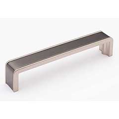 Sietto [P-2000-6-G-SN] Die Cast Zinc Cabinet Pull Handle - Fusion Series - Oversized - Gunmetal &amp; Satin Nickel Finish - 6&quot; C/C - 6 3/8&quot; L