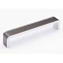 Sietto [P-2000-6-G-PC] Die Cast Zinc Cabinet Pull Handle - Fusion Series - Oversized - Gunmetal &amp; Polished Chrome Finish - 6&quot; C/C - 6 3/8&quot; L