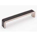 Sietto [P-2000-6-MB-SN] Die Cast Zinc Cabinet Pull Handle - Fusion Series - Oversized - Matte Black &amp; Satin Nickel Finish - 6&quot; C/C - 6 3/8&quot; L