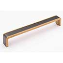 Sietto [P-2000-8-G-SB] Die Cast Zinc Cabinet Pull Handle - Fusion Series - Oversized - Gunmetal &amp; Satin Brass Finish - 8&quot; C/C - 8 3/8&quot; L