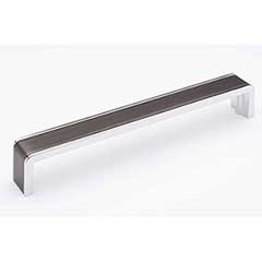 Sietto [P-2000-8-G-PC] Die Cast Zinc Cabinet Pull Handle - Fusion Series - Oversized - Gunmetal &amp; Polished Chrome Finish - 8" C/C - 8 3/8" L