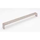 Sietto [P-2002-12-SN] Die Cast Zinc Cabinet Pull Handle - Hammered Series - Oversized - Satin Nickel Finish - 12&quot; C/C - 12 3/8&quot; L